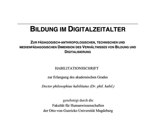 Titelblatt Bildung im Digitalzeitalter